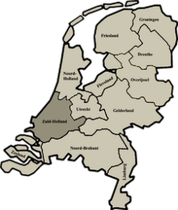 Zuid Holland op de kaart